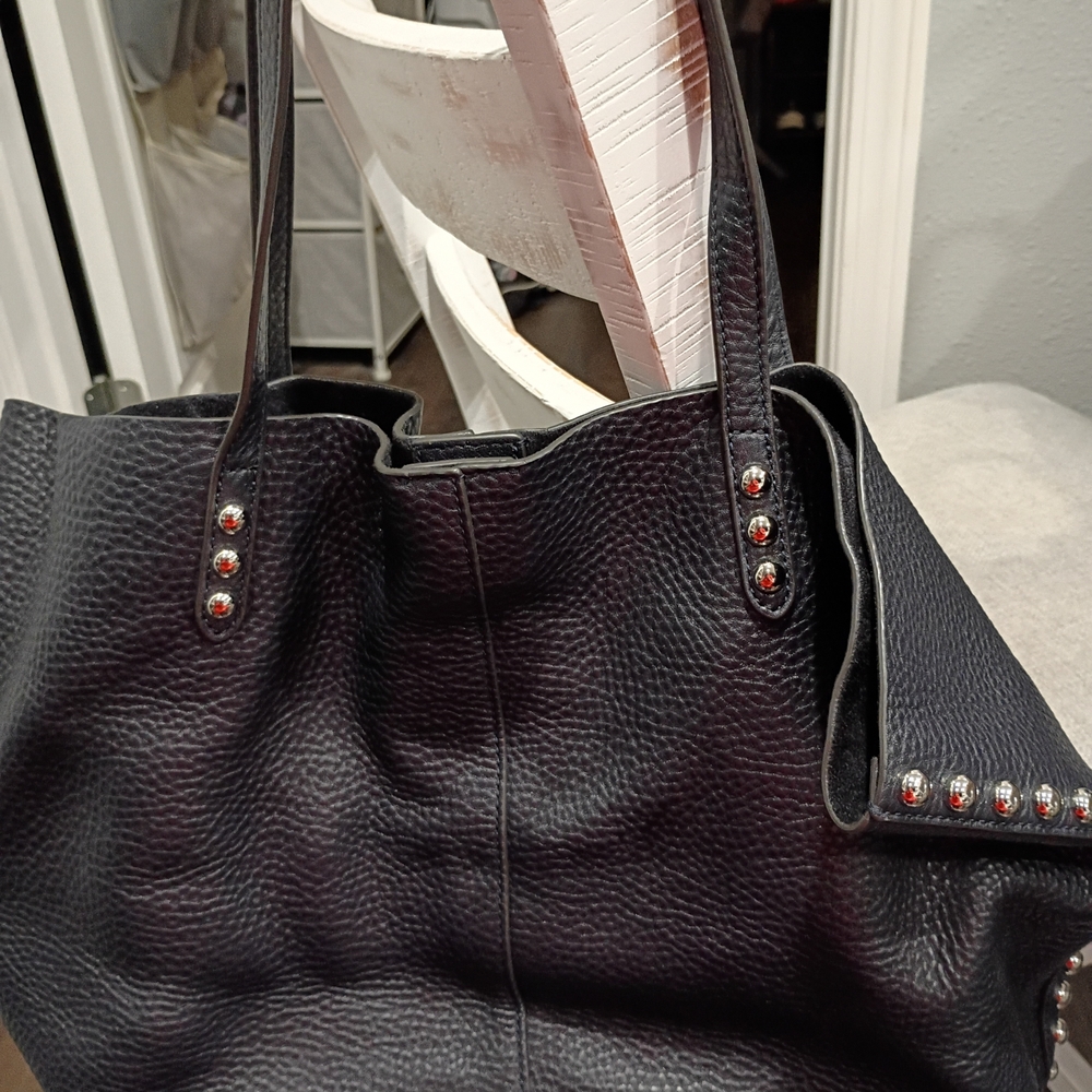 Rebecca Minkoff Black Tote with Silver Accents